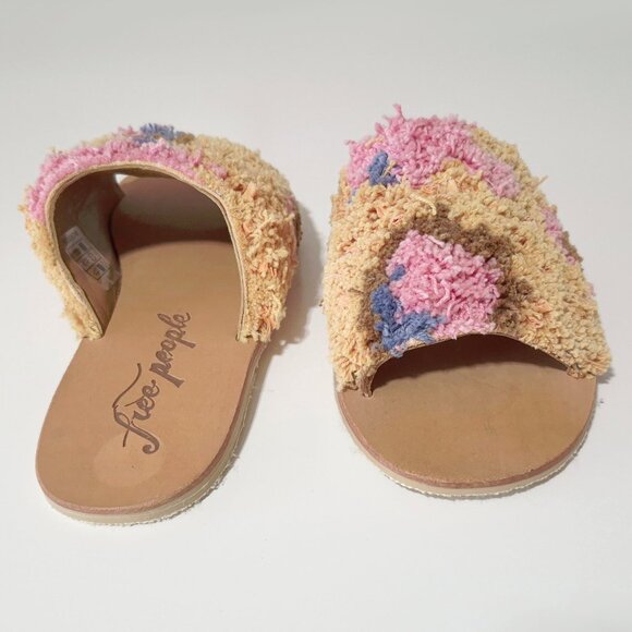 NWOT Free People Yuma woven "shag" peep toe sandal mules, 41 - Picture 14 of 16